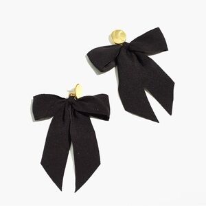 Satin bow earrings